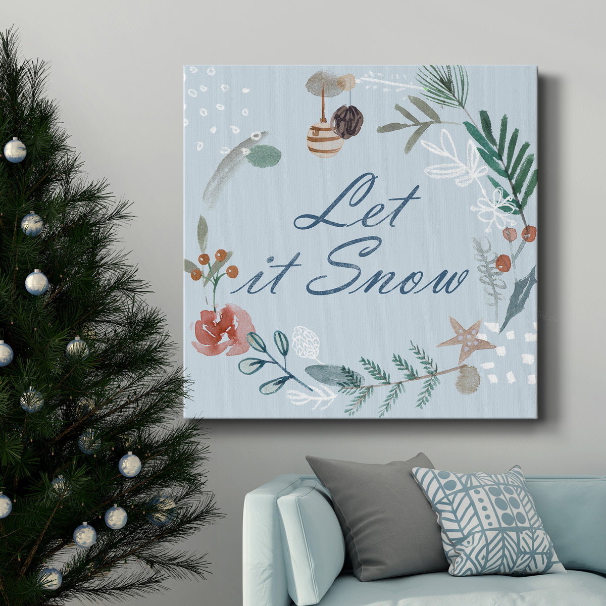Snowy Christmas IV-Premium Gallery Wrapped Canvas - Ready to Hang