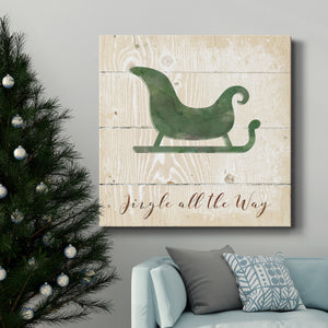Jingle Sleigh-Premium Gallery Wrapped Canvas - Ready to Hang