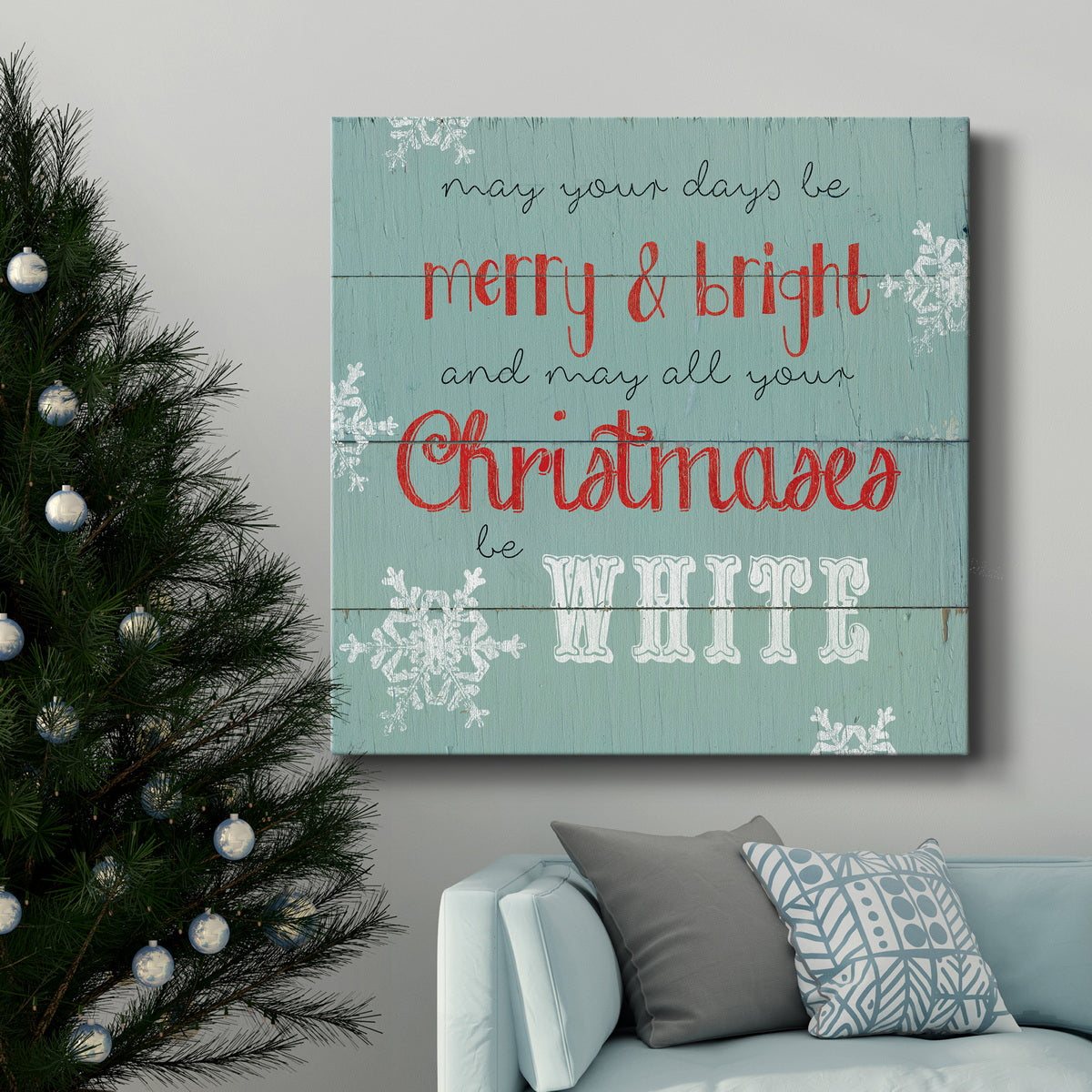 White Christmas-Premium Gallery Wrapped Canvas - Ready to Hang
