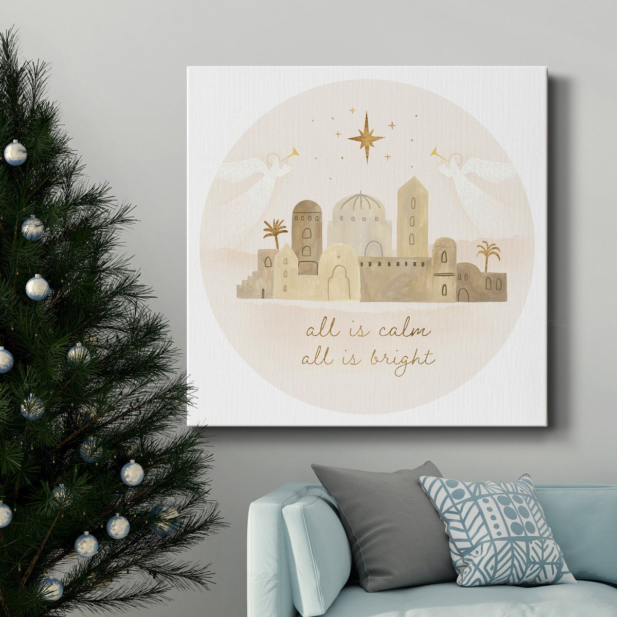 Away in a Manger Collection C-Premium Gallery Wrapped Canvas - Ready to Hang