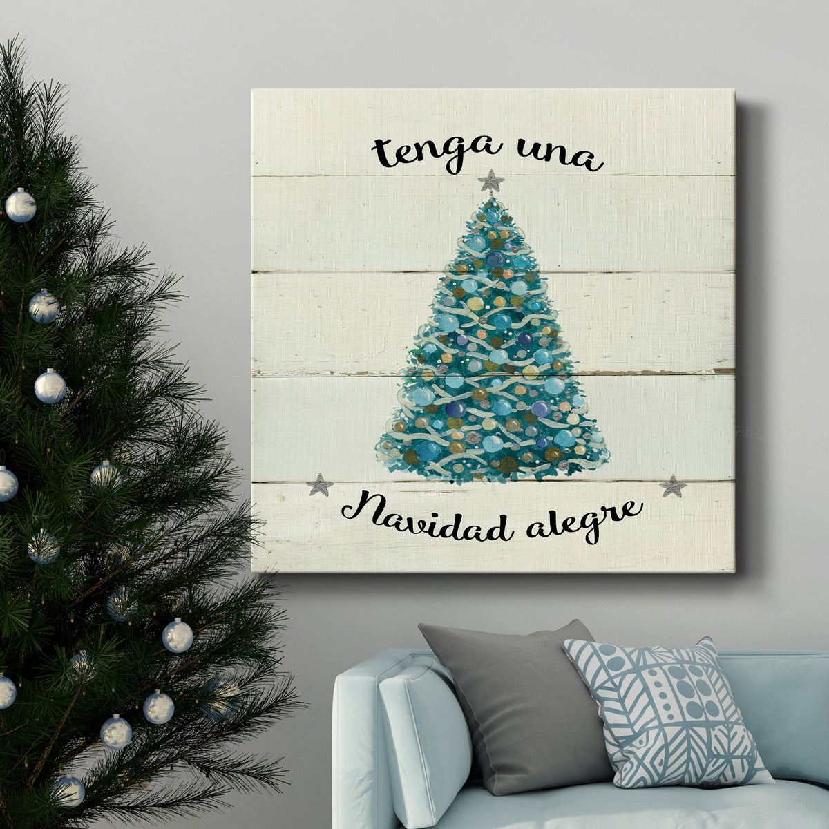 Navidad alegre-Premium Gallery Wrapped Canvas - Ready to Hang