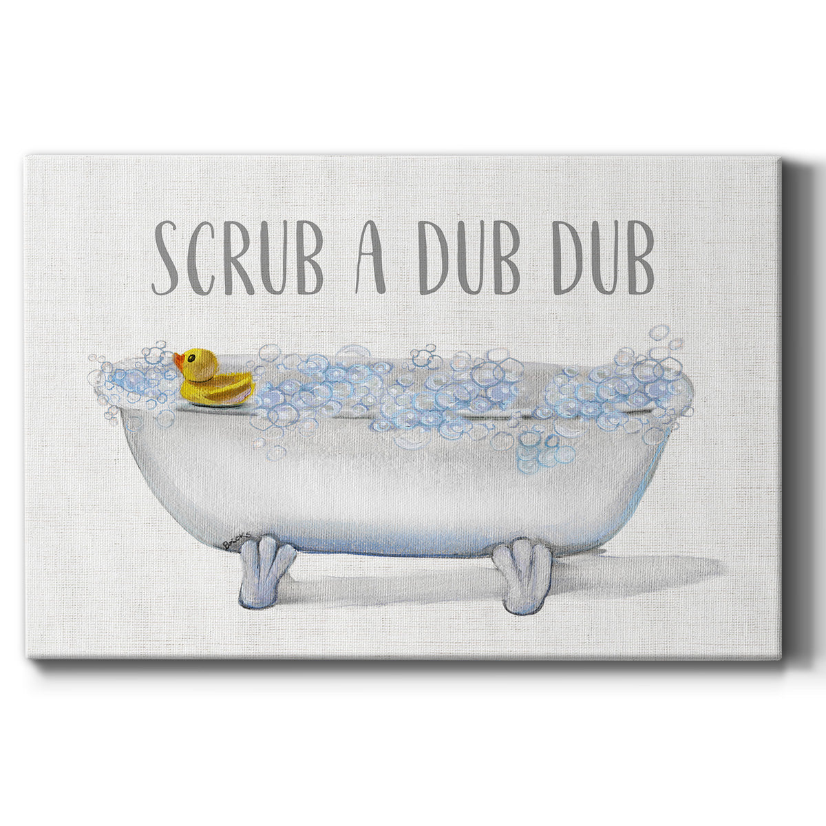 Scrub A Dub Premium Gallery Wrapped Canvas - Ready to Hang