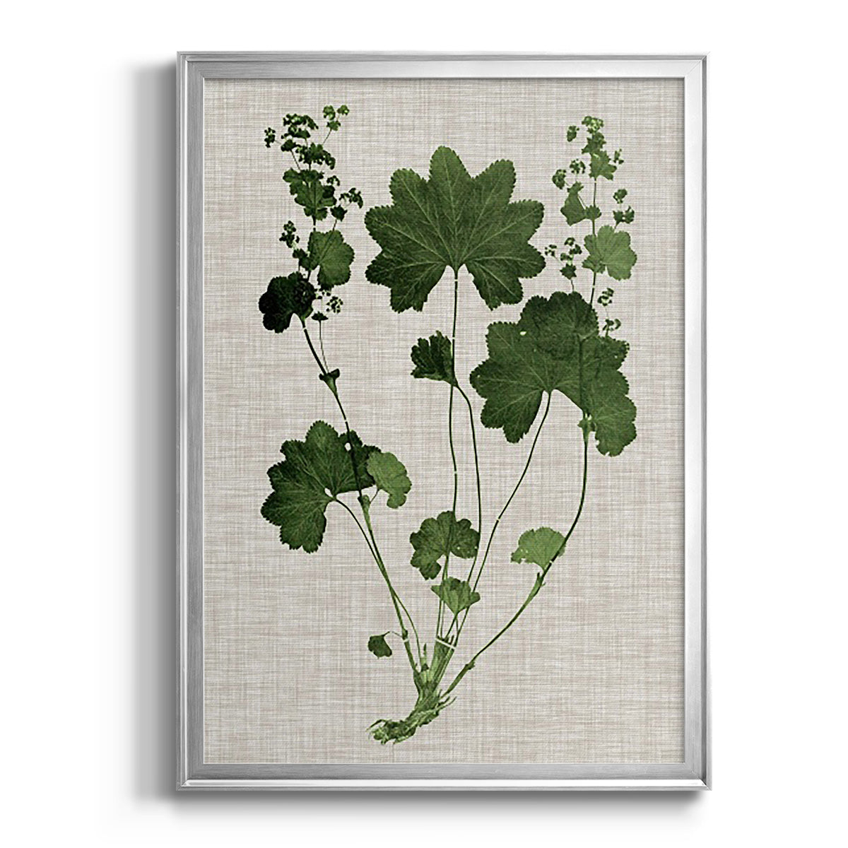 Forest Foliage on Linen IV Premium Framed Print - Ready to Hang