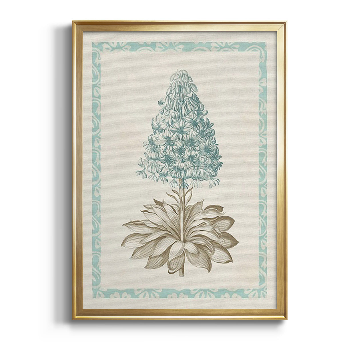 Sepia Botanical Journal I - Modern Framed Canvas Print