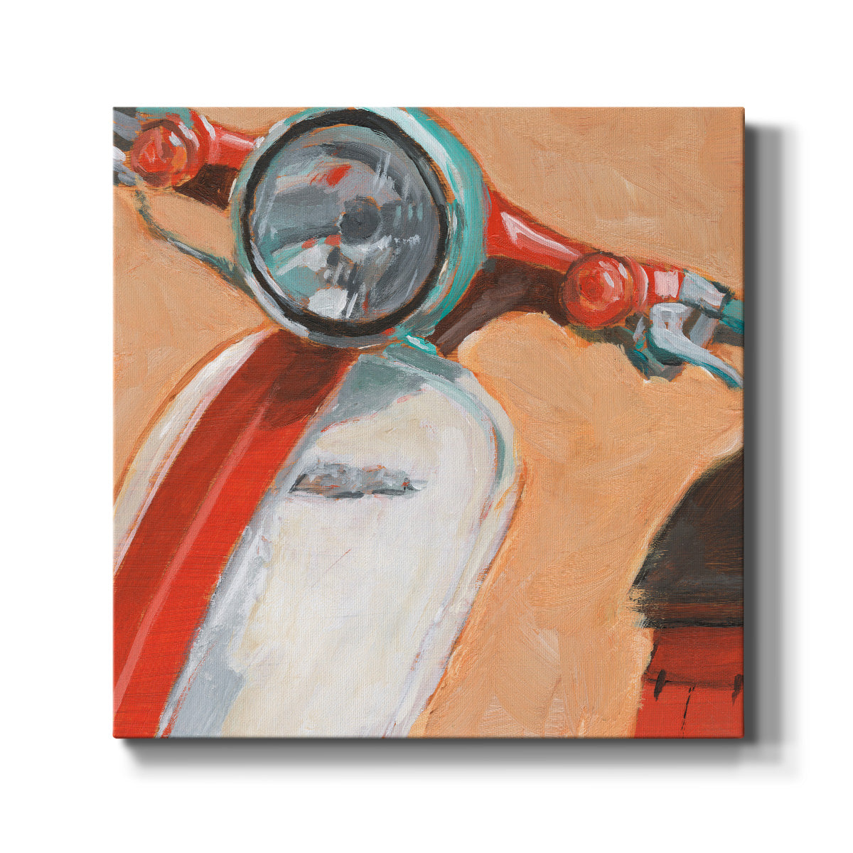 Retro Scooter III - Canvas Art Print