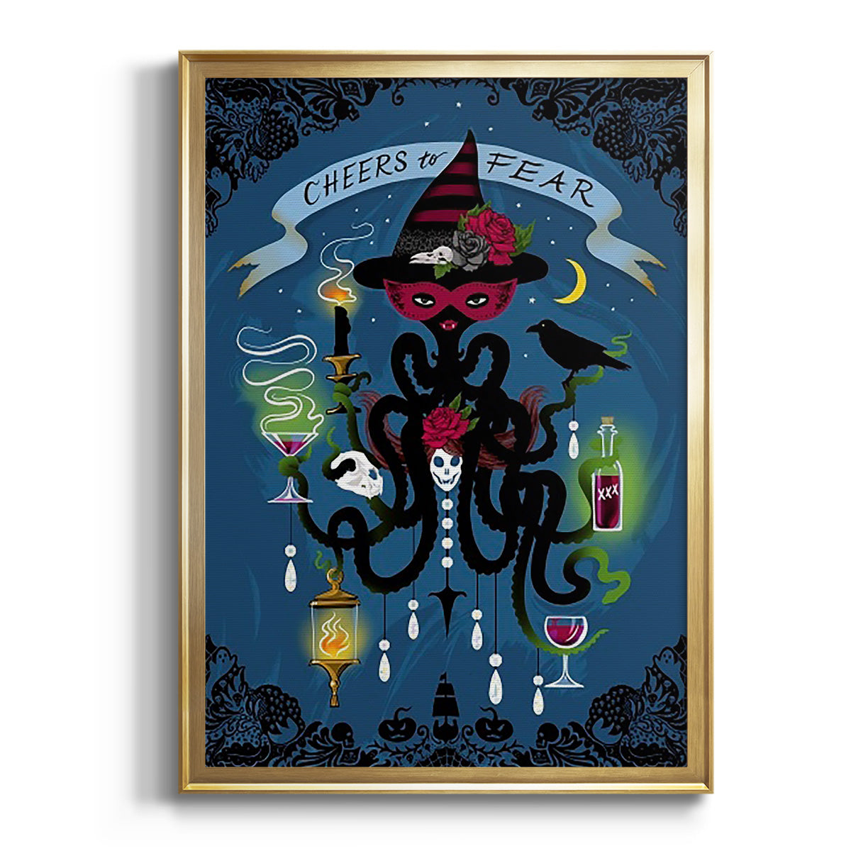 Sepia Botanical Journal I - Modern Framed Canvas Print