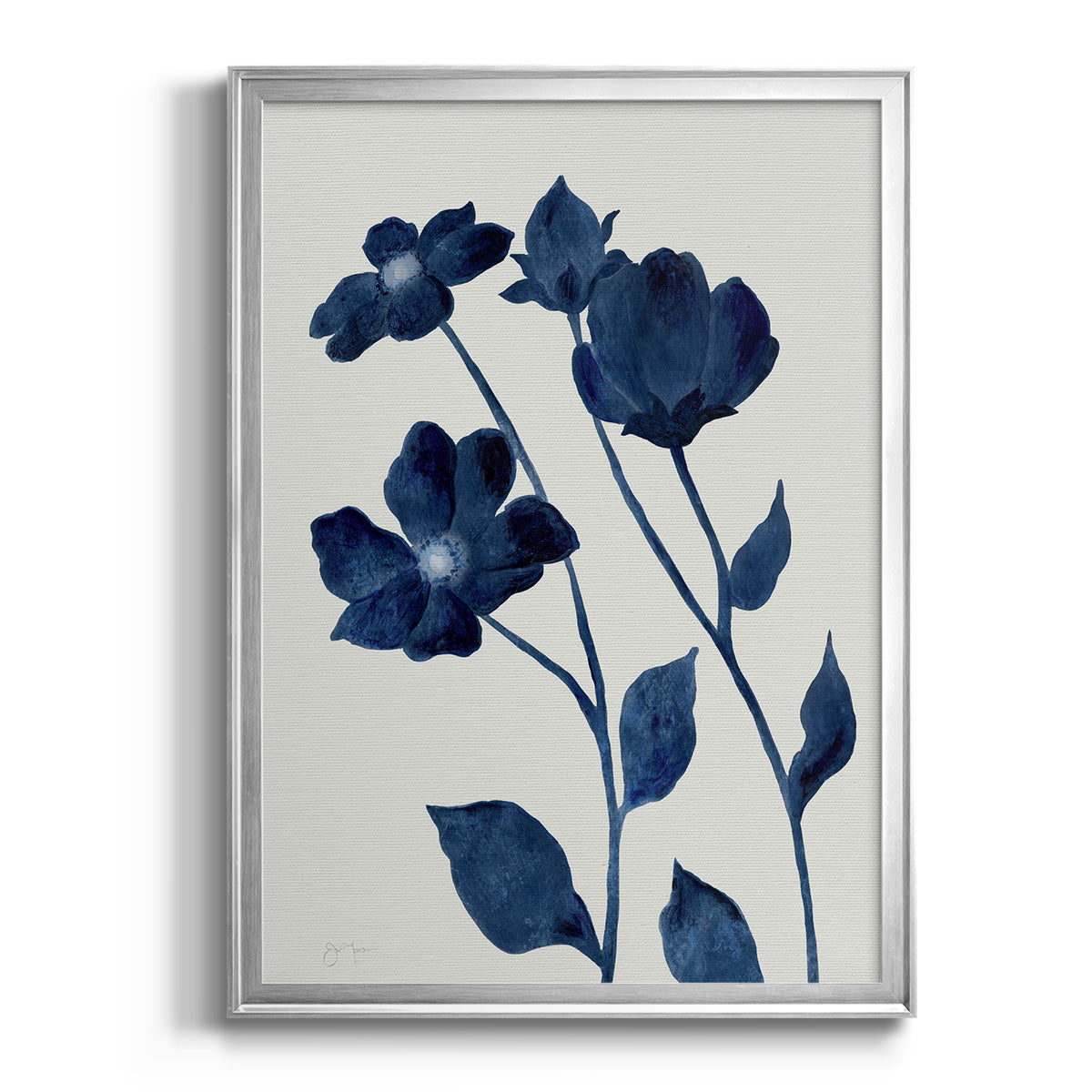 Indigo Bloom I Premium Framed Print - Ready to Hang