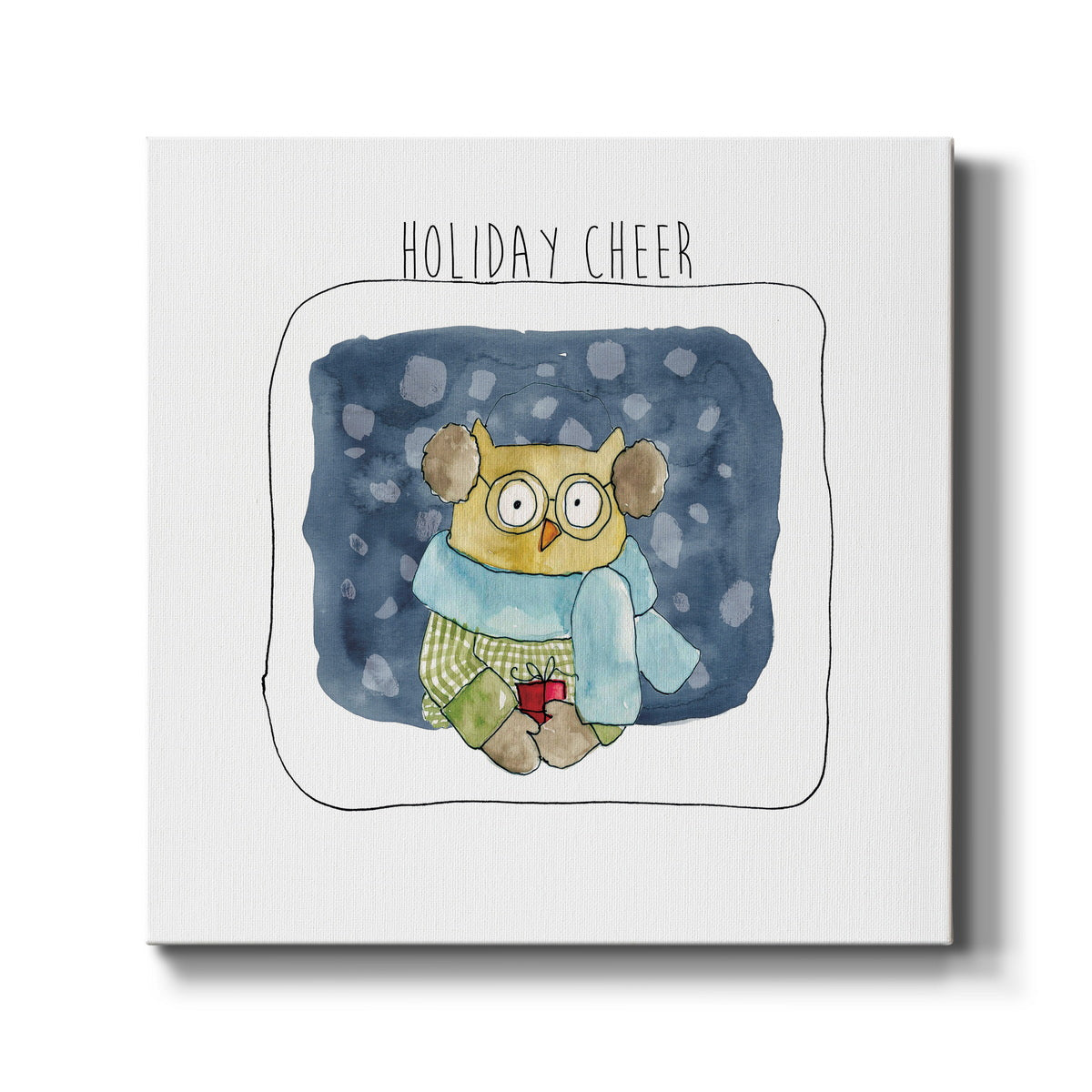 Christmas Owl - Canvas Art Print