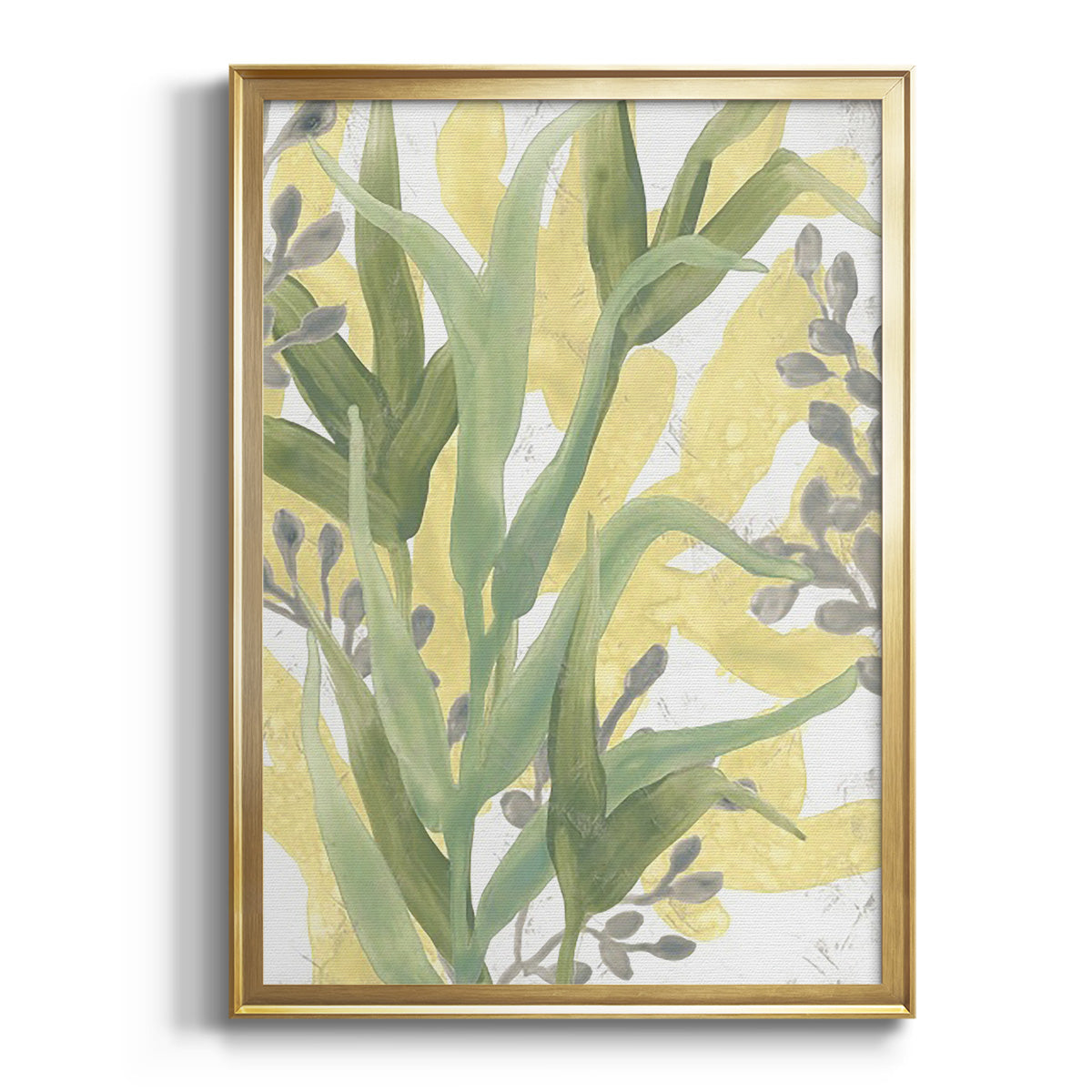 Sepia Botanical Journal I - Modern Framed Canvas Print