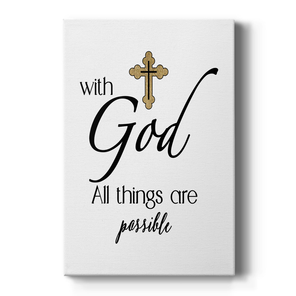 All Things Possible Gold - Canvas Art Print