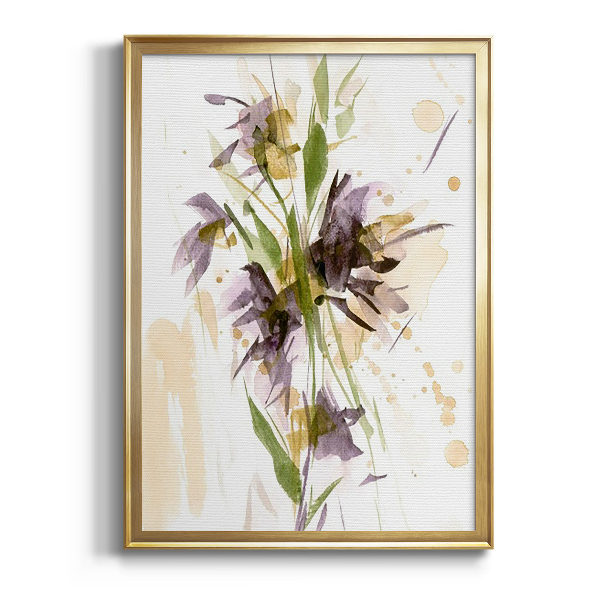 Sepia Botanical Journal I - Modern Framed Canvas Print