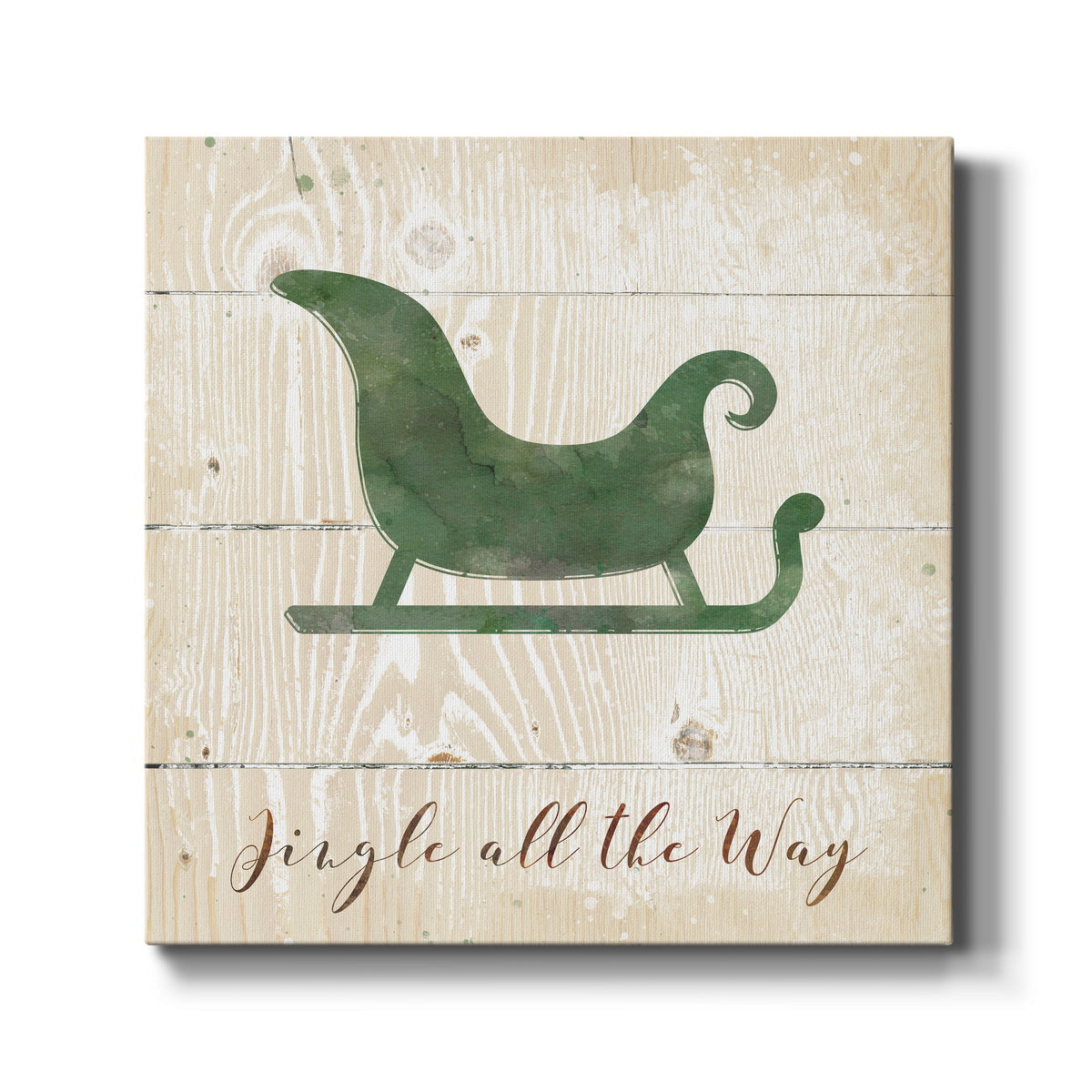 Jingle Sleigh-Premium Gallery Wrapped Canvas - Ready to Hang