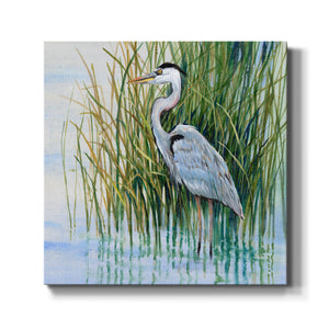 Heron in the Marsh II-Premium Gallery Wrapped Canvas - Ready to Hang