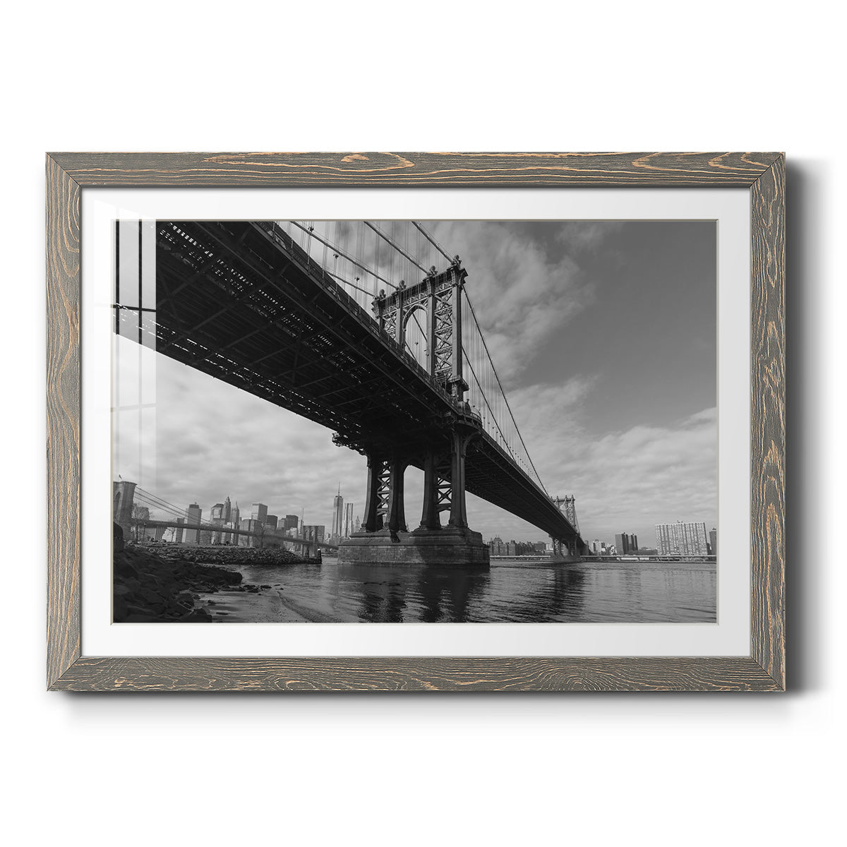 Manhattan Bridge-Premium Framed Print - Ready to Hang