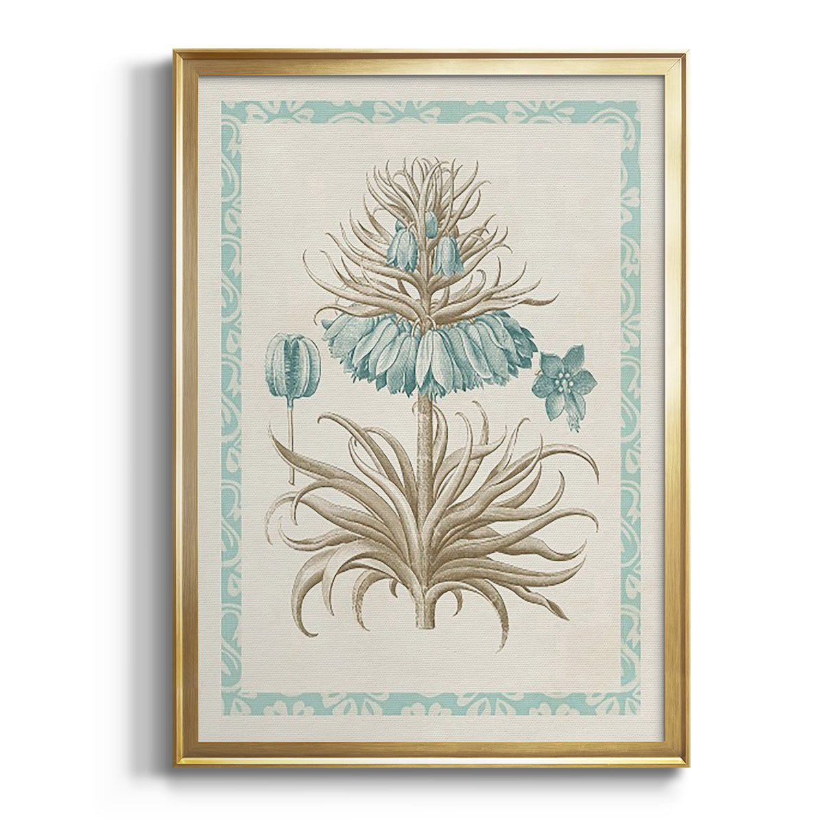 Sepia Botanical Journal I - Modern Framed Canvas Print