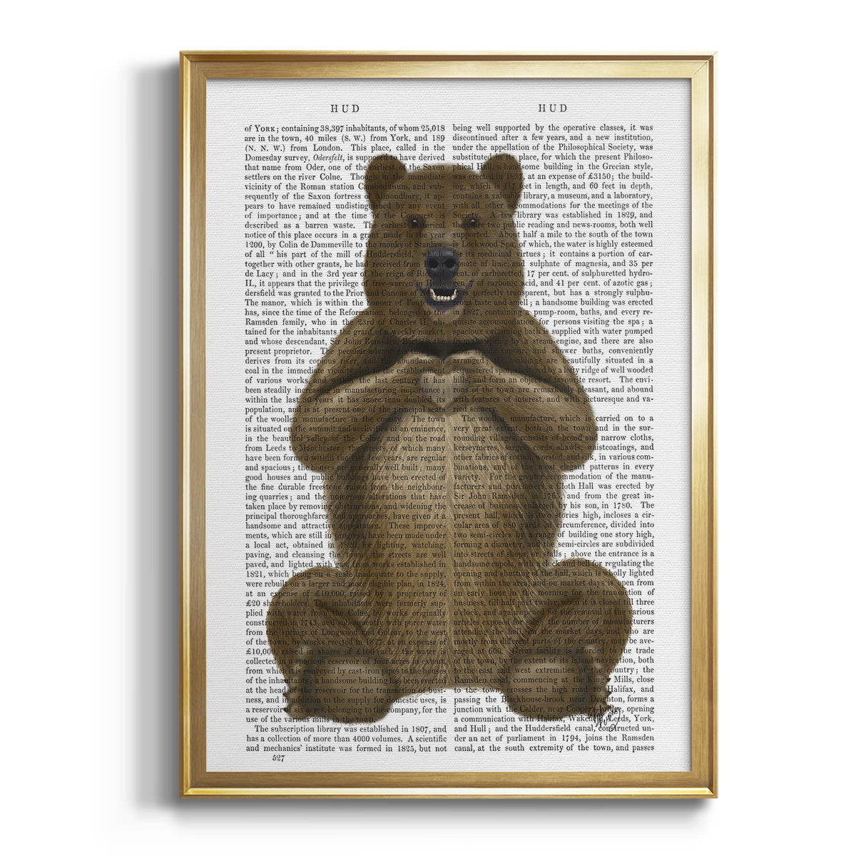 Bear and Hand Heart Premium Framed Print - Ready to Hang