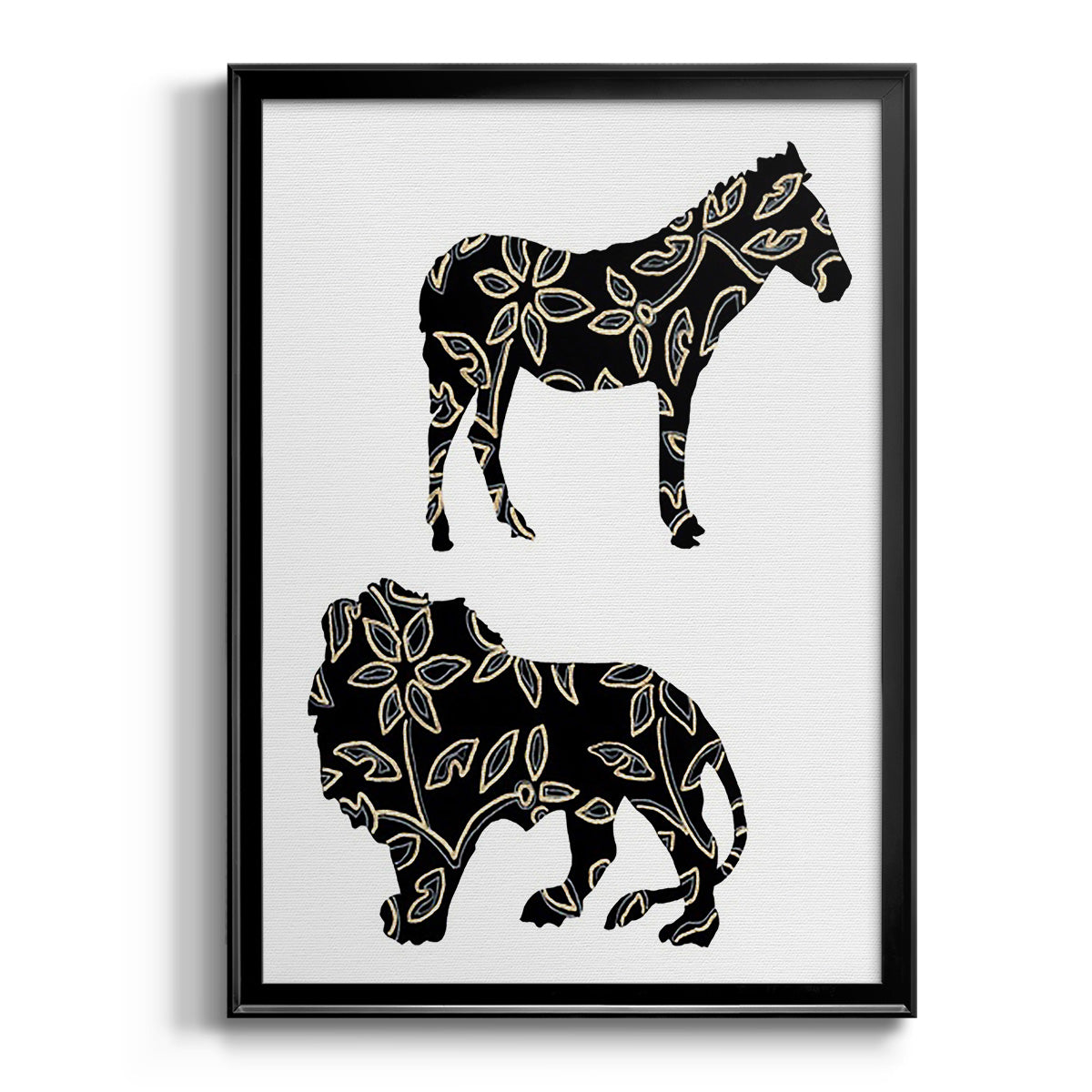 Ornamental Safari Animals I Premium Framed Print - Ready to Hang