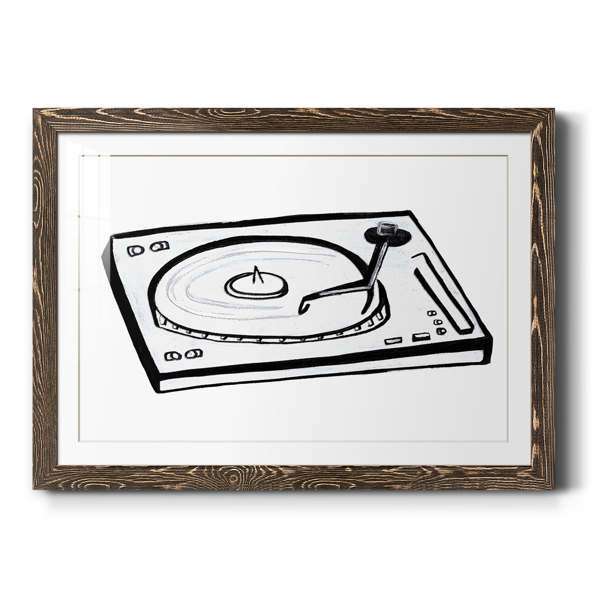 Vinyl Sketch-Premium Framed Print - Ready to Hang