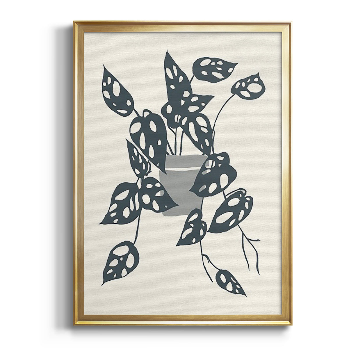 Sepia Botanical Journal I - Modern Framed Canvas Print