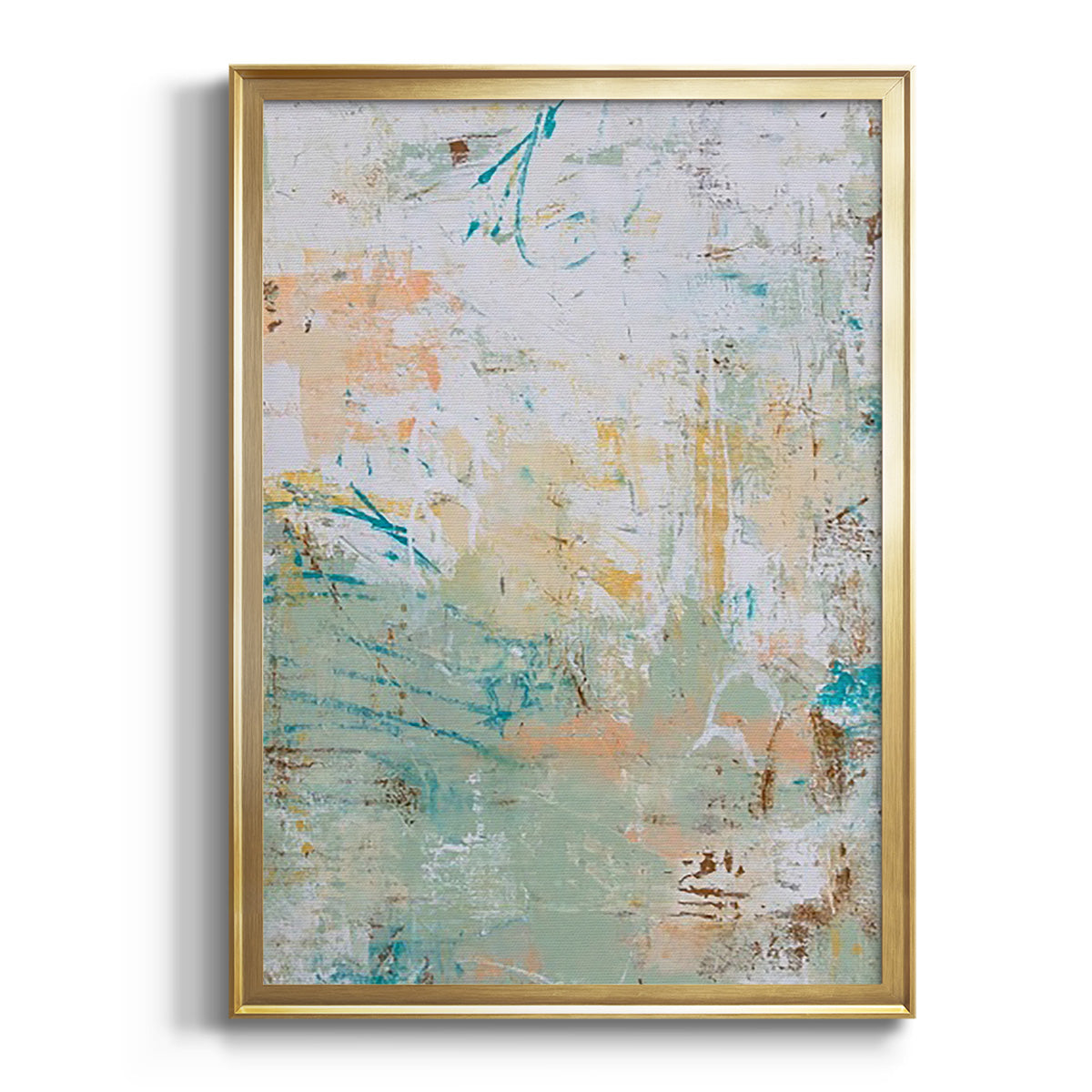 Sepia Botanical Journal I - Modern Framed Canvas Print