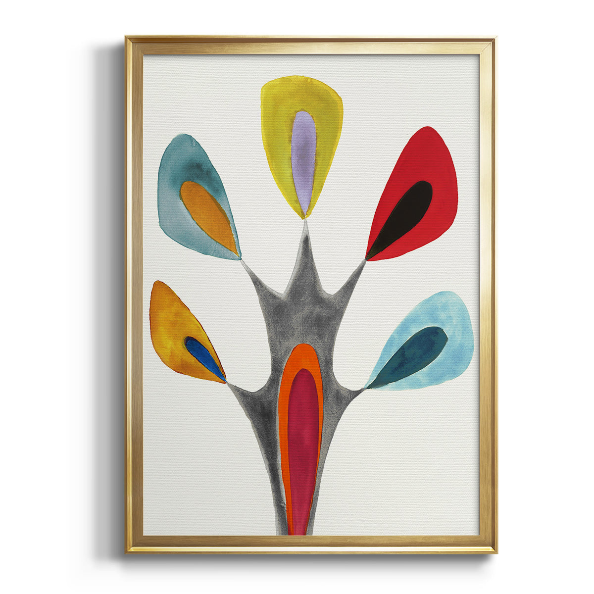 Sepia Botanical Journal I - Modern Framed Canvas Print