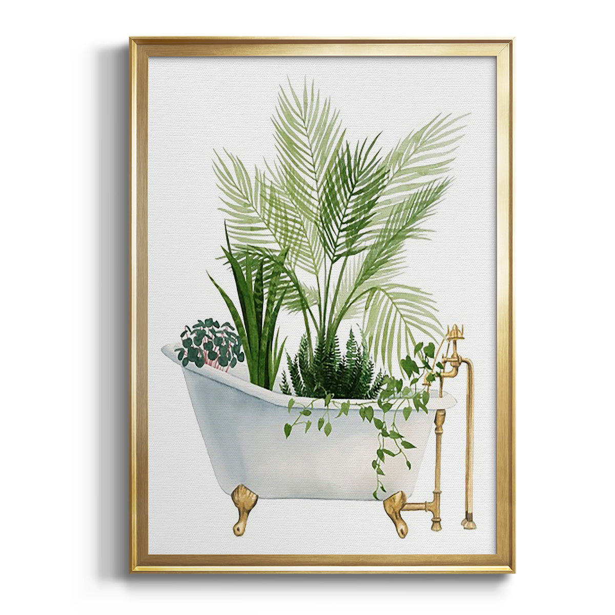 Sepia Botanical Journal I - Modern Framed Canvas Print