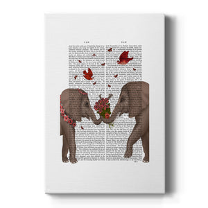Elephant Bouquet, Portrait - Canvas Art Print