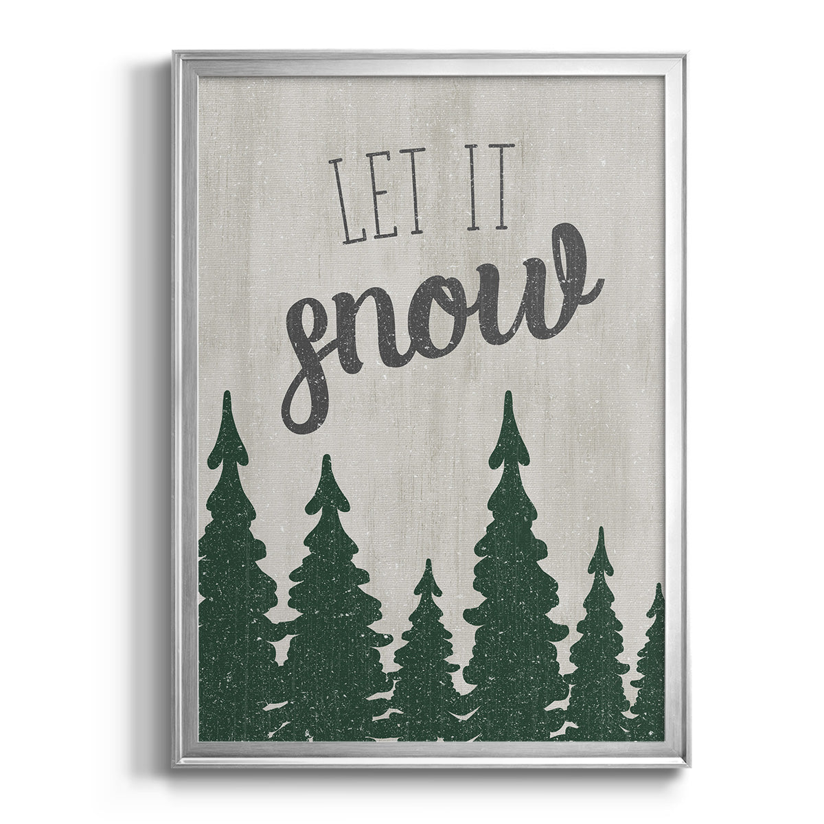 Let It Snow Forest Premium Framed Print - Ready to Hang