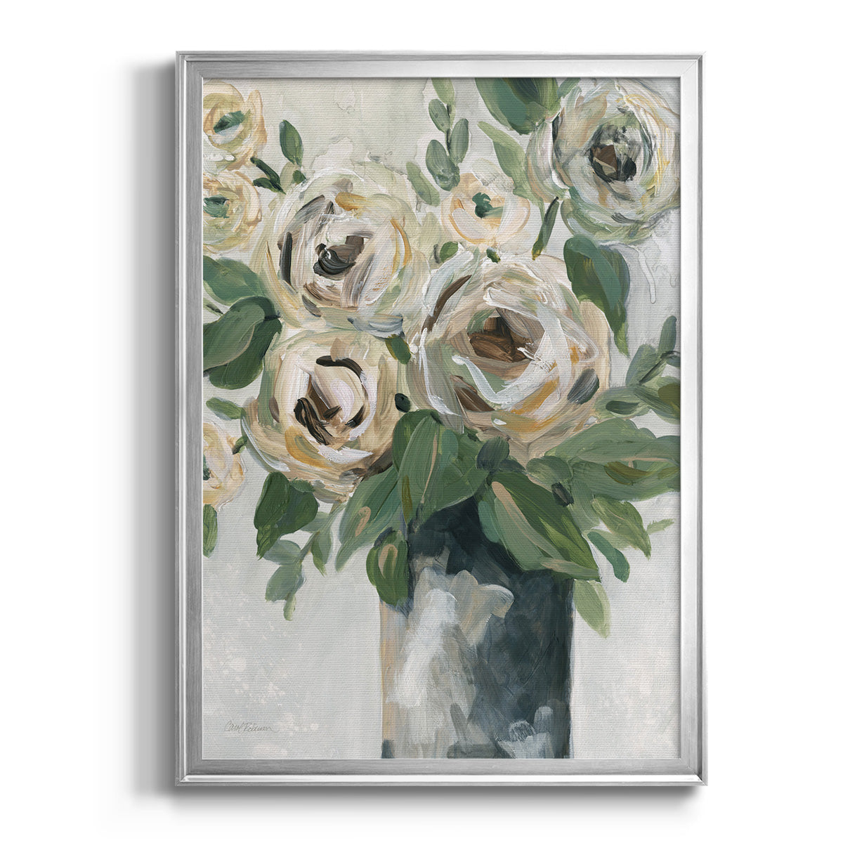 Floral Depth Premium Framed Print - Ready to Hang