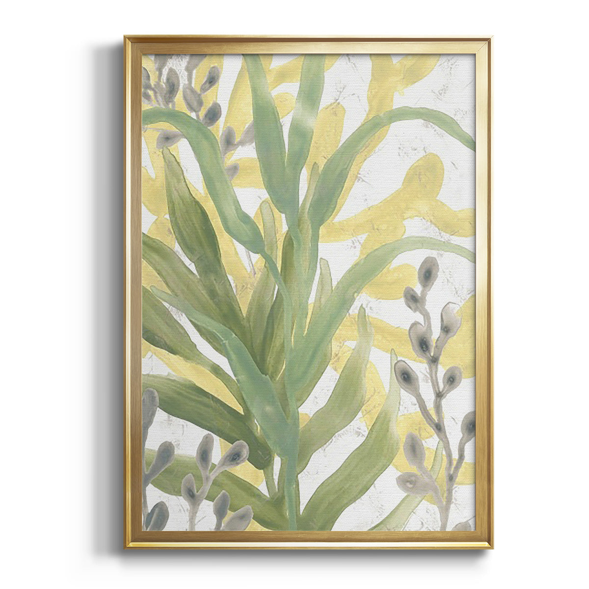 Sepia Botanical Journal I - Modern Framed Canvas Print