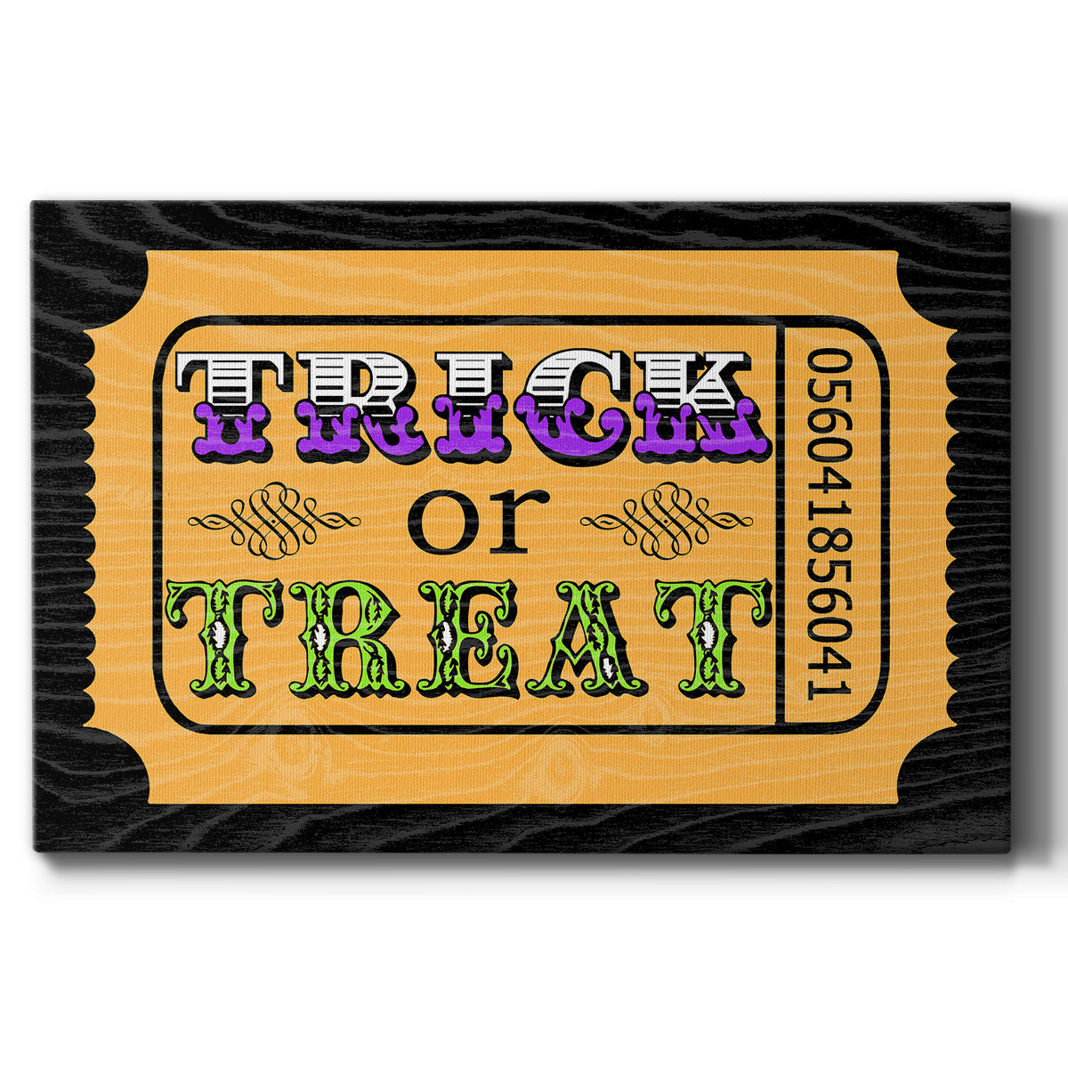 Trick or Treat Ticket Premium Gallery Wrapped Canvas - Ready to Hang