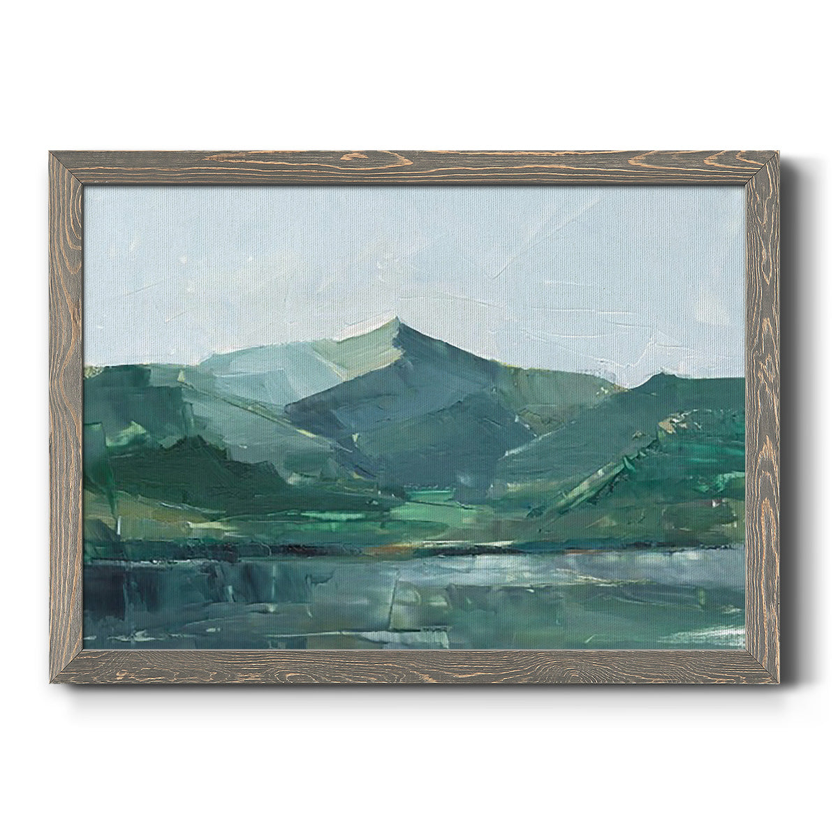 Green Grey Mountains I-Premium Framed Canvas - Ready to Hang