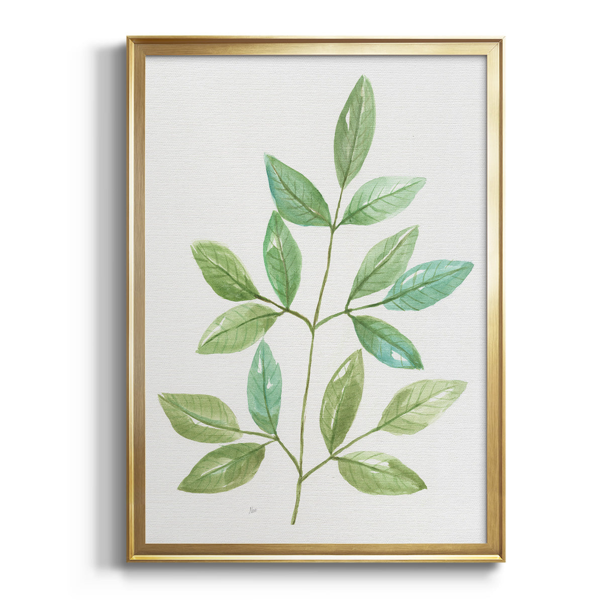 Sepia Botanical Journal I - Modern Framed Canvas Print