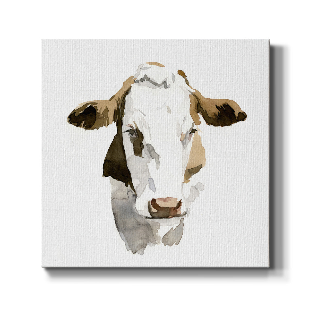 Watercolor Bovine I - Canvas Art Print