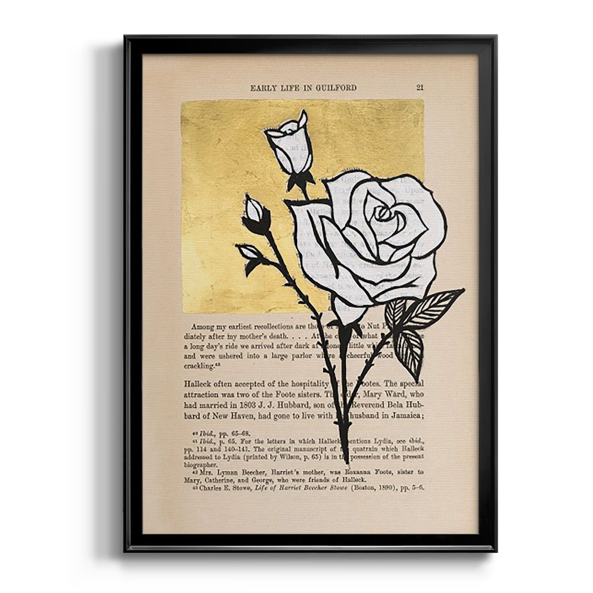 Floral Diary III Premium Framed Print - Ready to Hang