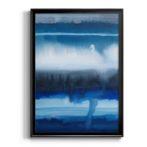 Deep Blue Shore I Premium Framed Print - Ready to Hang