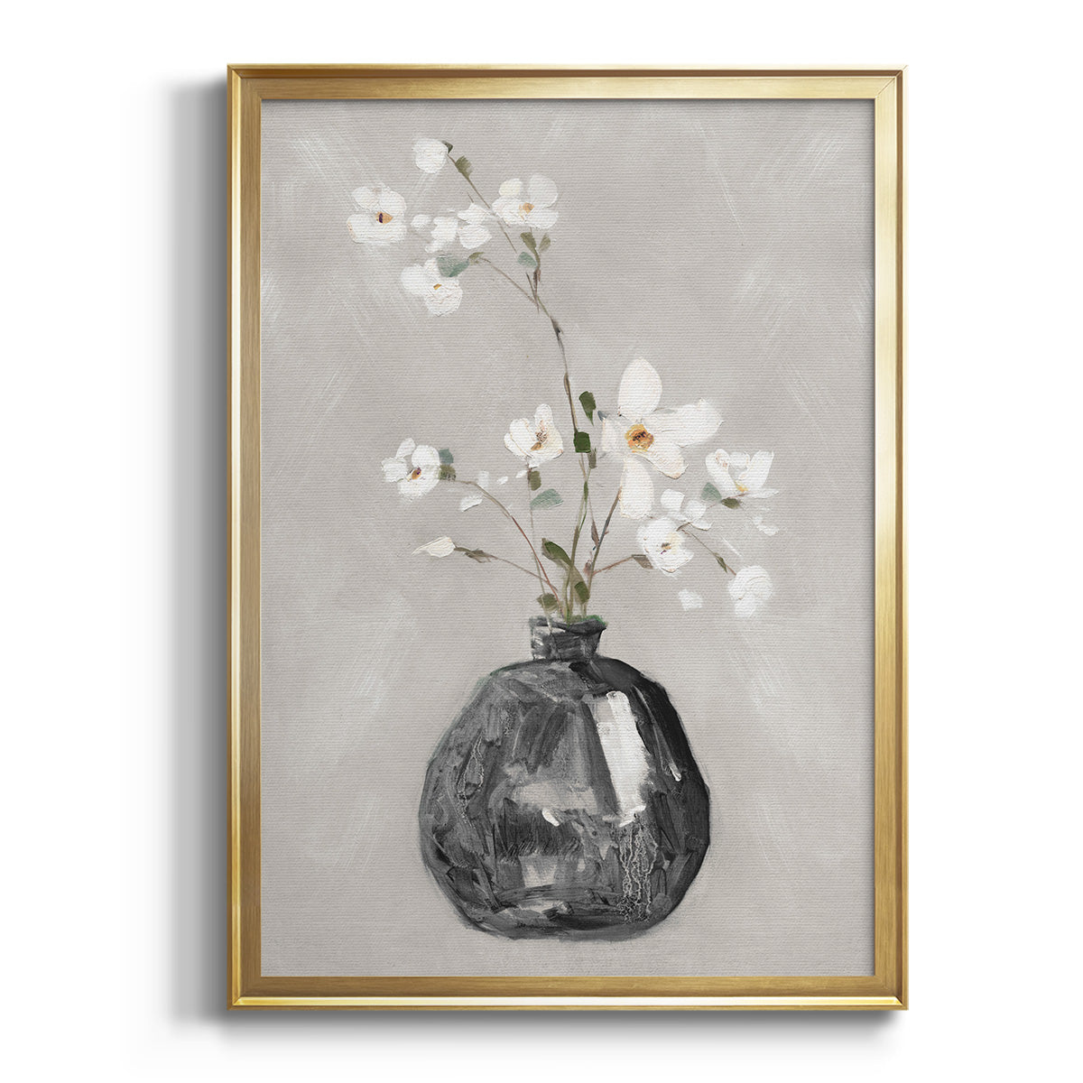 Sepia Botanical Journal I - Modern Framed Canvas Print