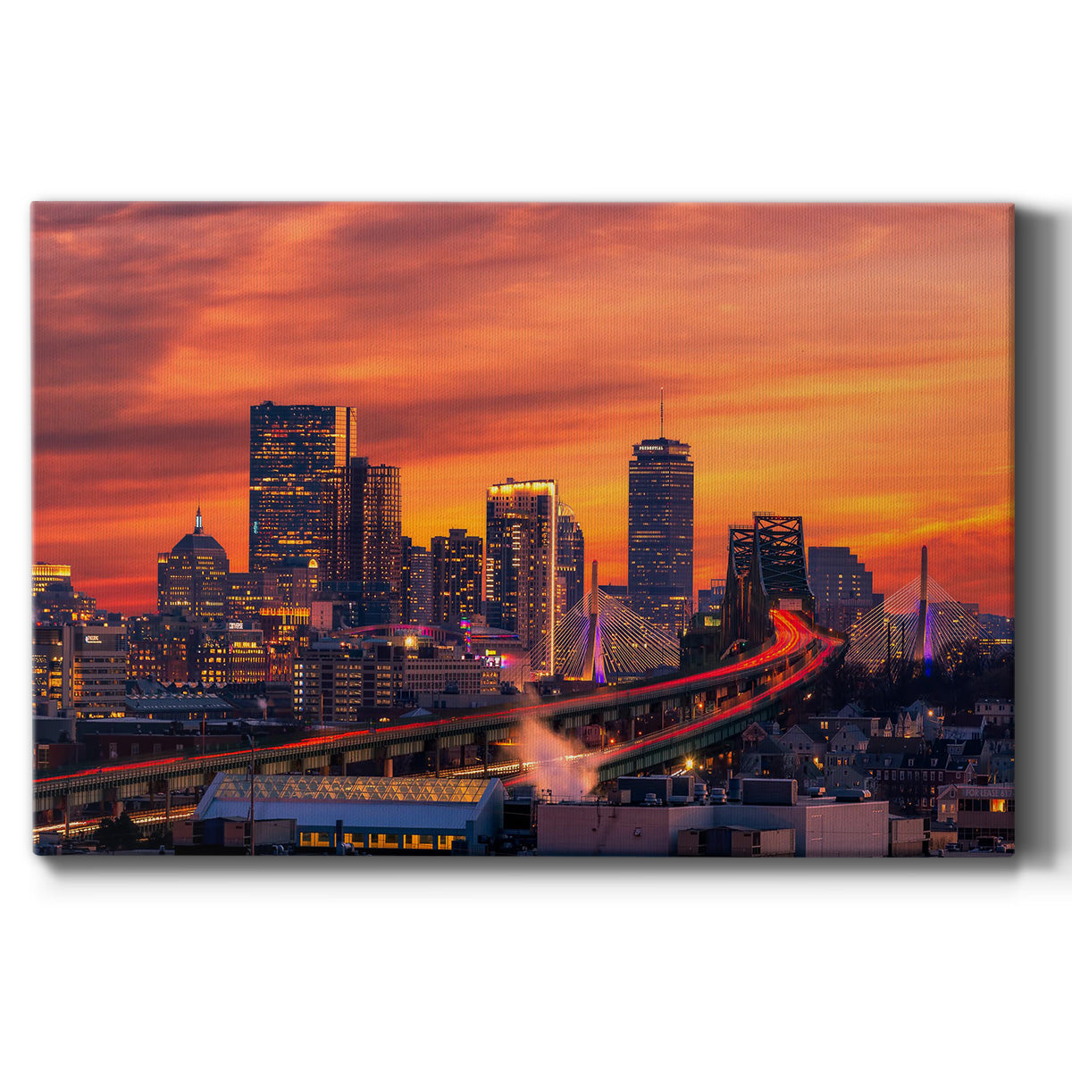 Boston Skyline at Sunset - Canvas Art Print