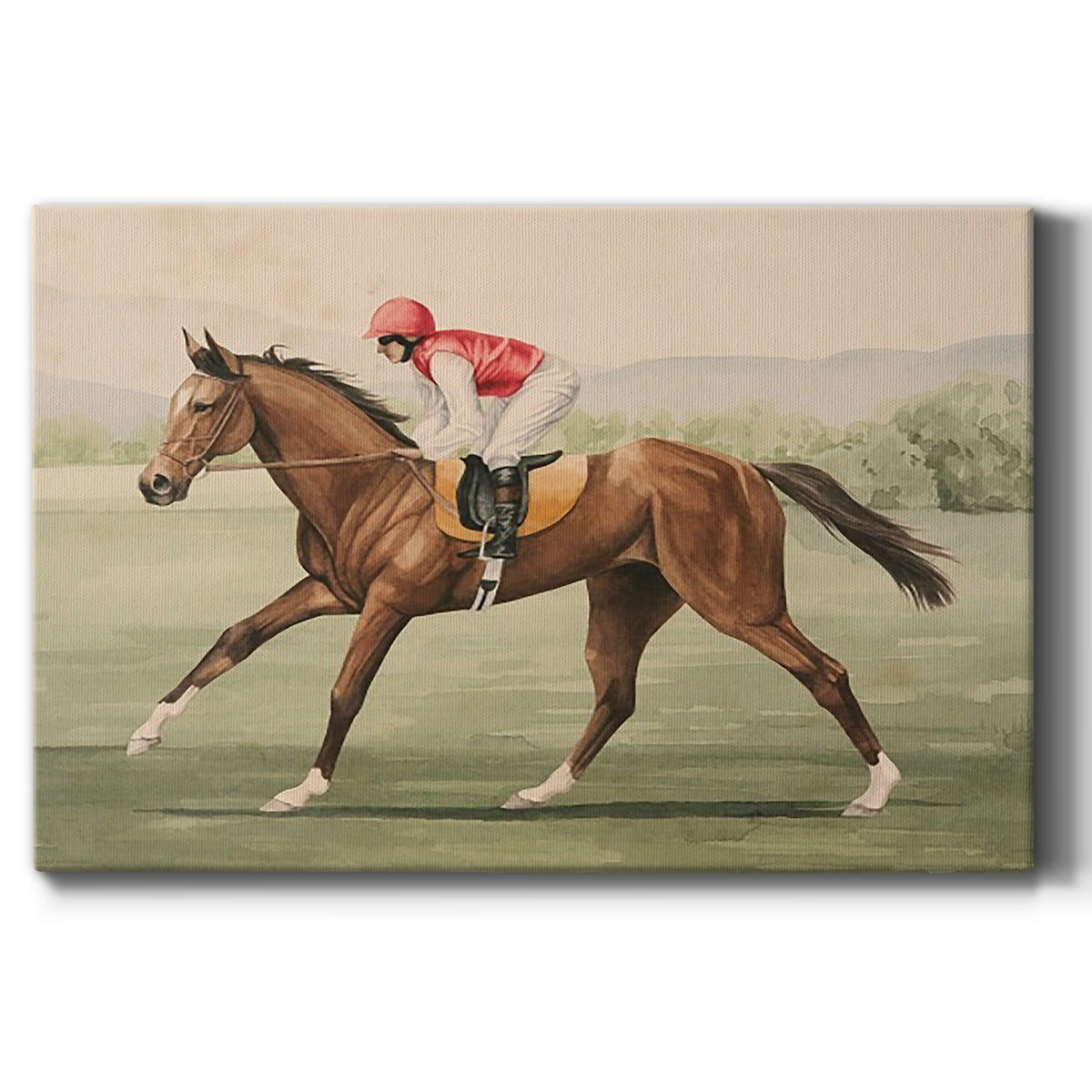 Vintage Equestrian I Premium Gallery Wrapped Canvas - Ready to Hang