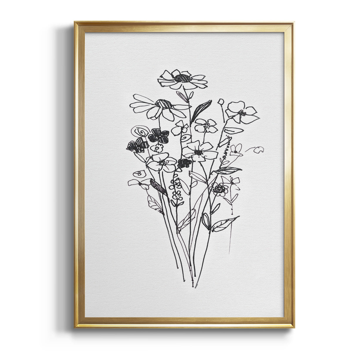 Sepia Botanical Journal I - Modern Framed Canvas Print