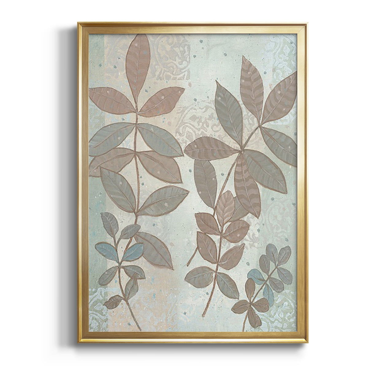 Sepia Botanical Journal I - Modern Framed Canvas Print