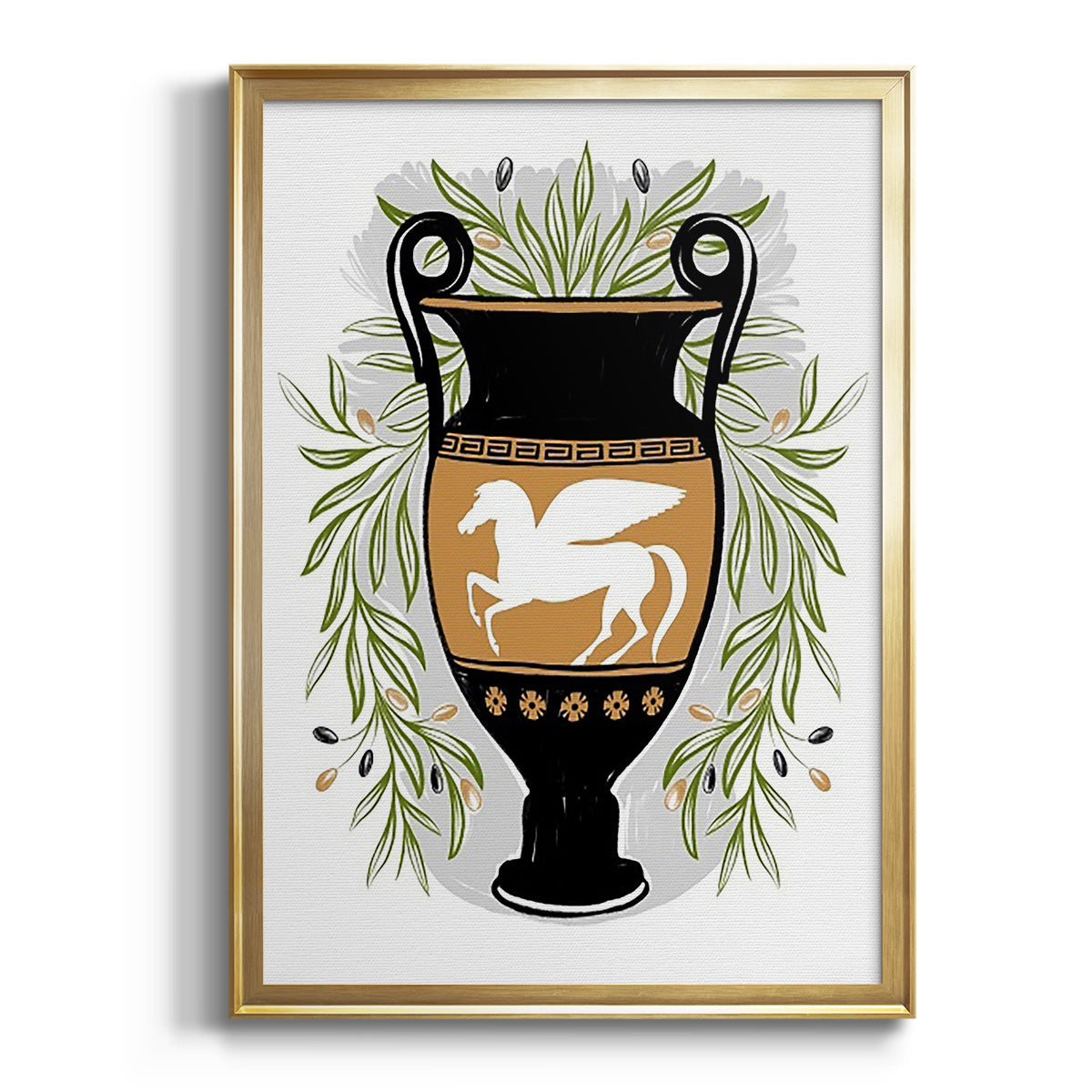 Sepia Botanical Journal I - Modern Framed Canvas Print