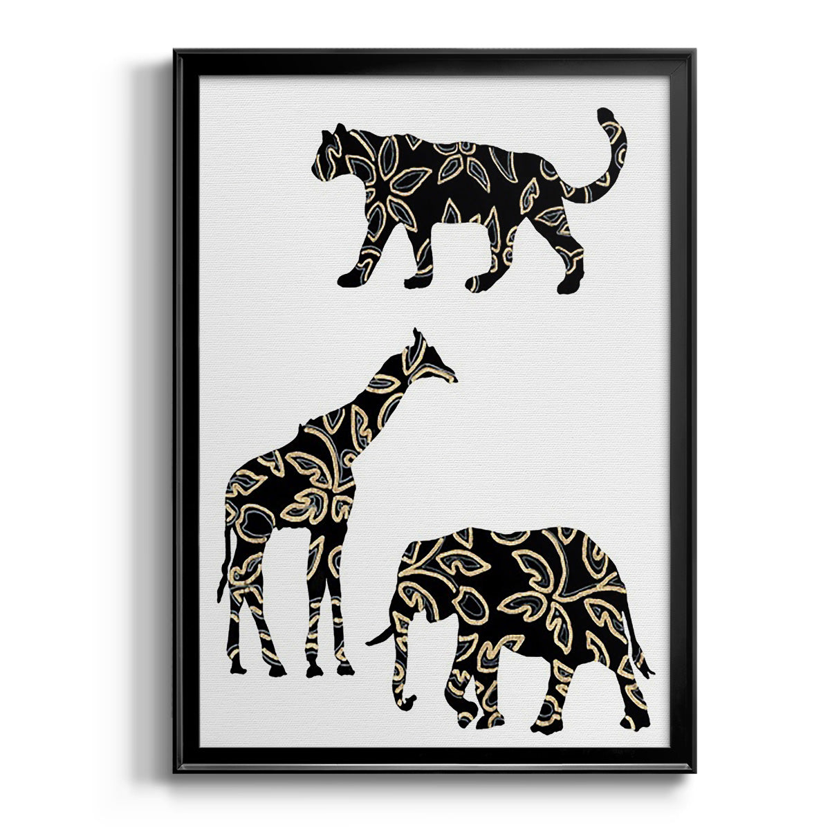 Ornamental Safari Animals III Premium Framed Print - Ready to Hang