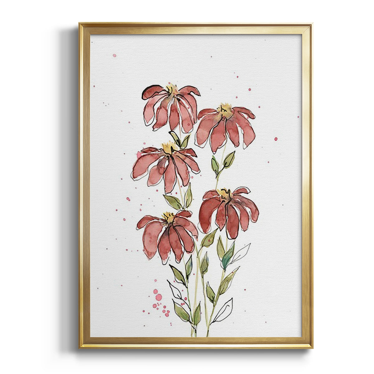 Sepia Botanical Journal I - Modern Framed Canvas Print
