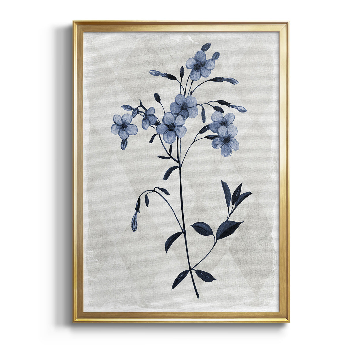 Sepia Botanical Journal I - Modern Framed Canvas Print