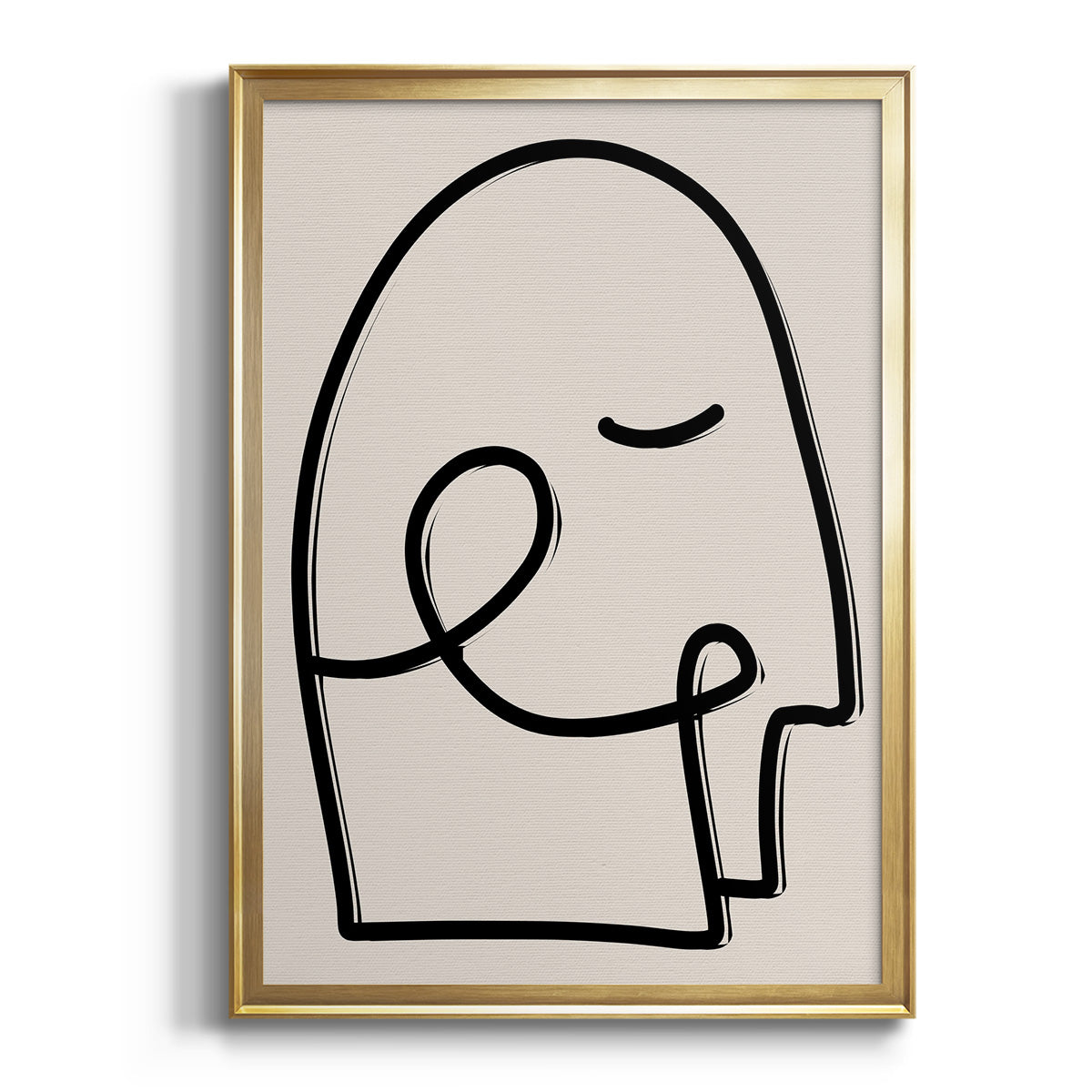 Soft Half Shell I - Modern Framed Canvas Print