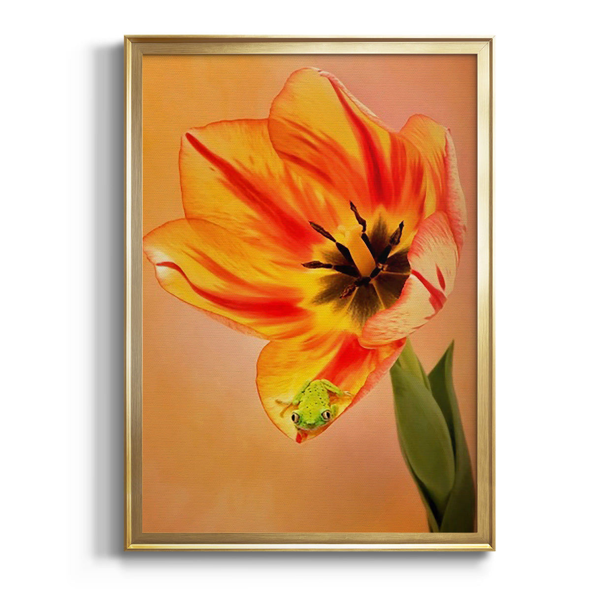 Sepia Botanical Journal I - Modern Framed Canvas Print