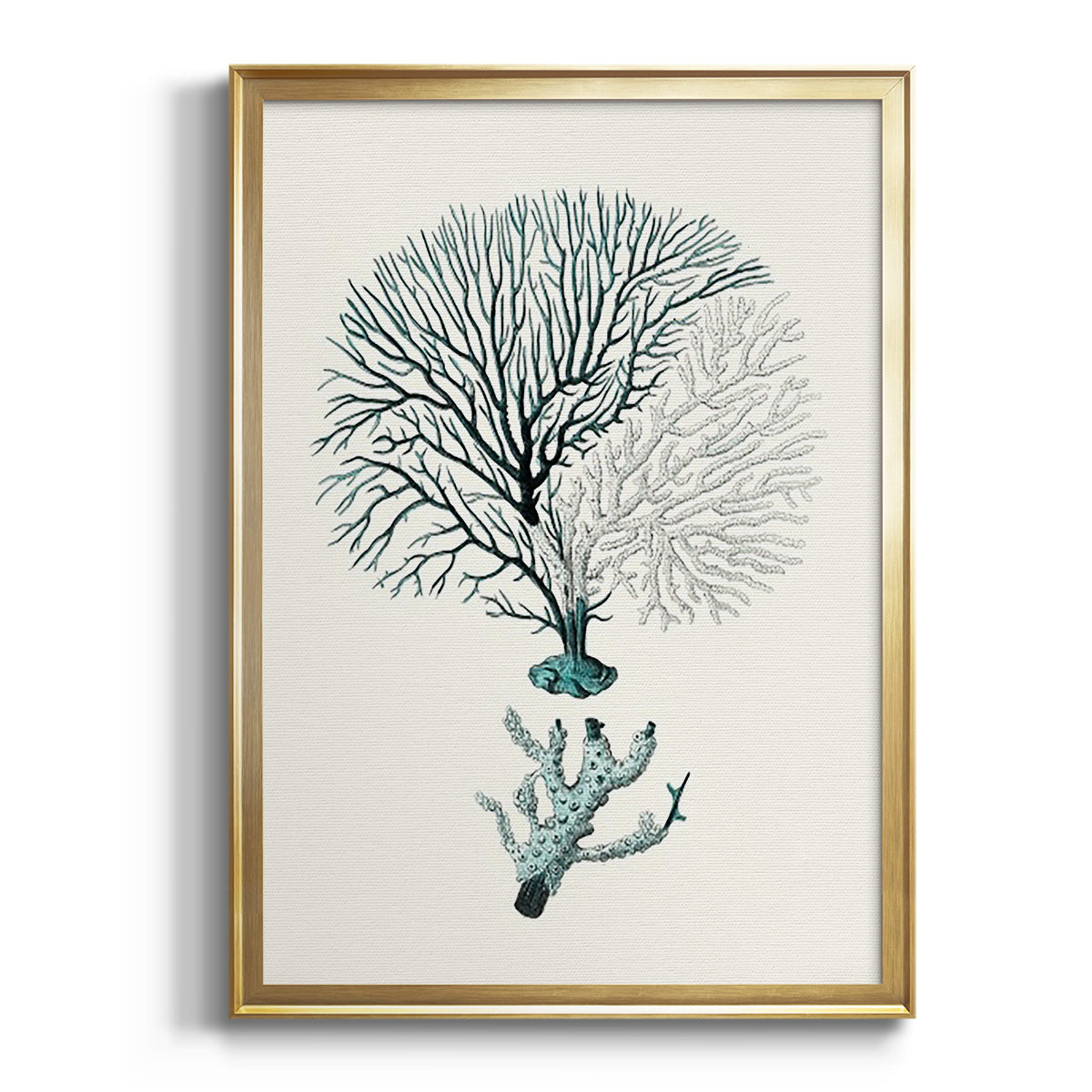 Sepia Botanical Journal I - Modern Framed Canvas Print