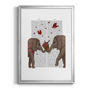 Elephant Bouquet, Portrait Premium Framed Print - Ready to Hang