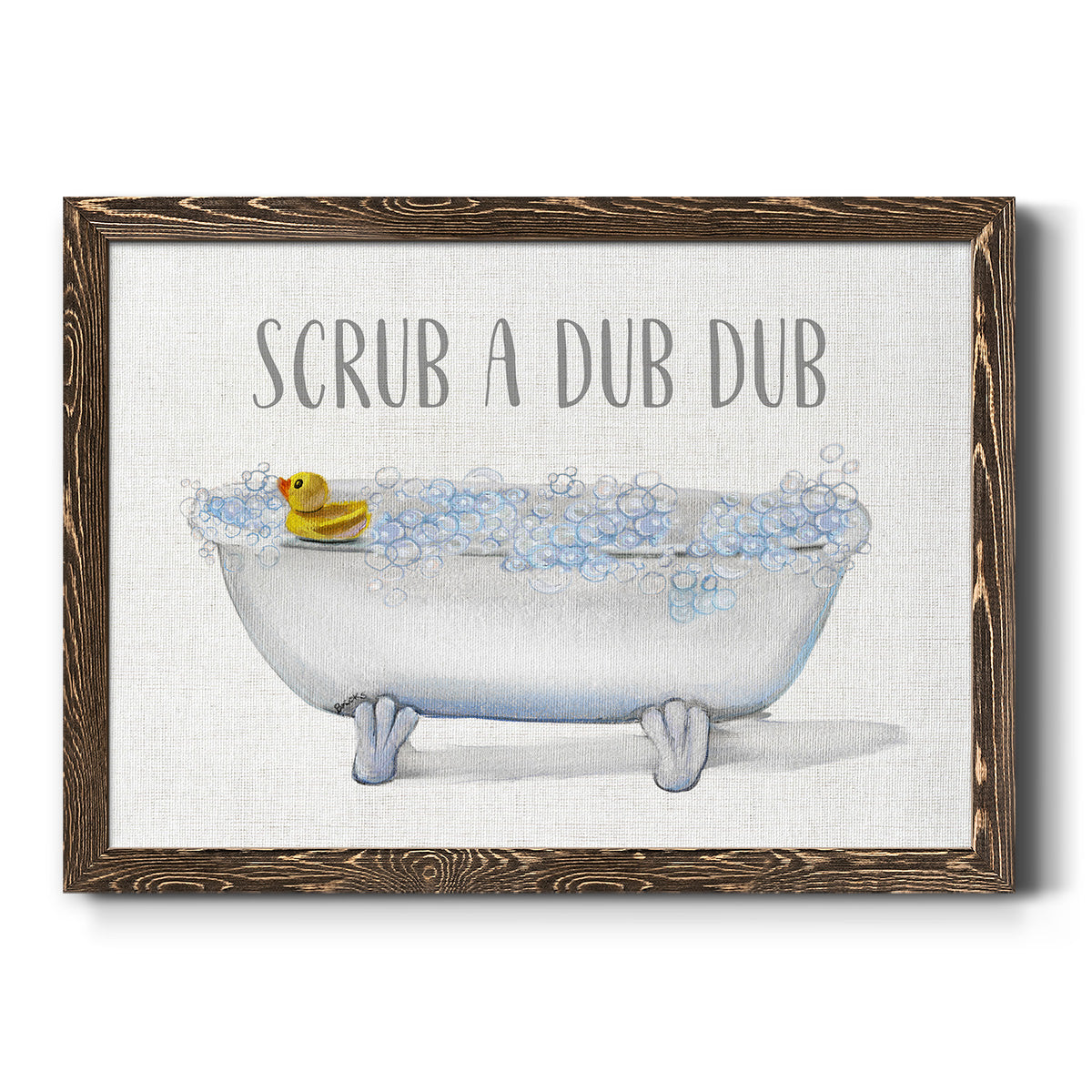 Scrub A Dub-Premium Framed Canvas - Ready to Hang